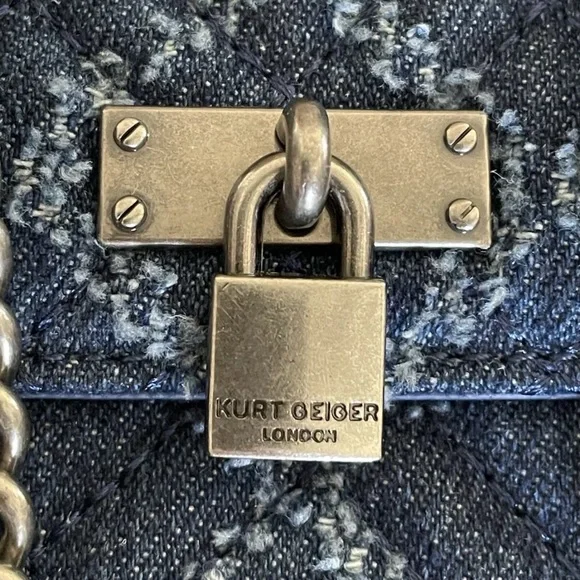 Kurt Geiger London Micro Brixton Denim Crossbody - Picture 4 of 8